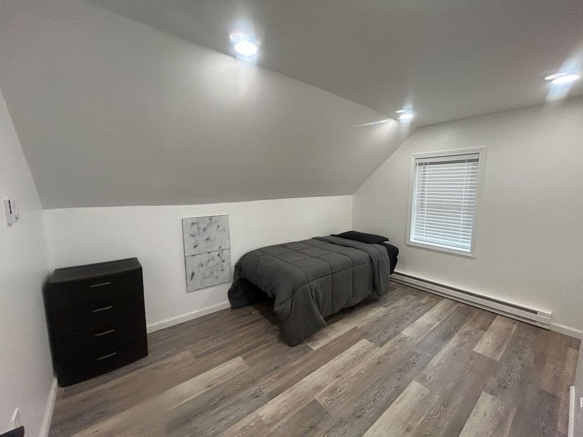 Bedroom in Unit A at Broadway Lofts, Fort Edward